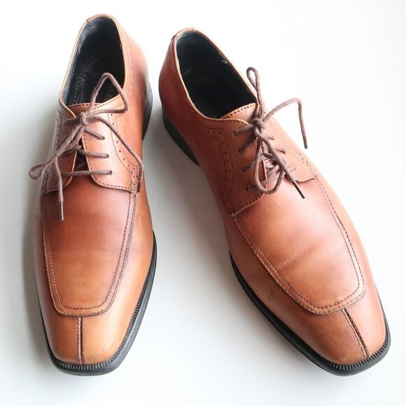 Johnston & Murphy Men\'s Tan Brown Leather Lace-up Oxford Derby Shoes Size 10.5 main image 7
